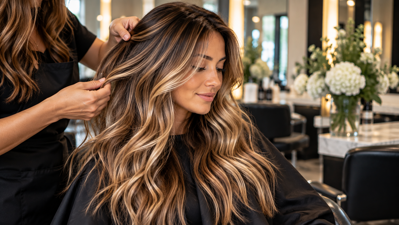 Balayage Beauty In A Modern Salon